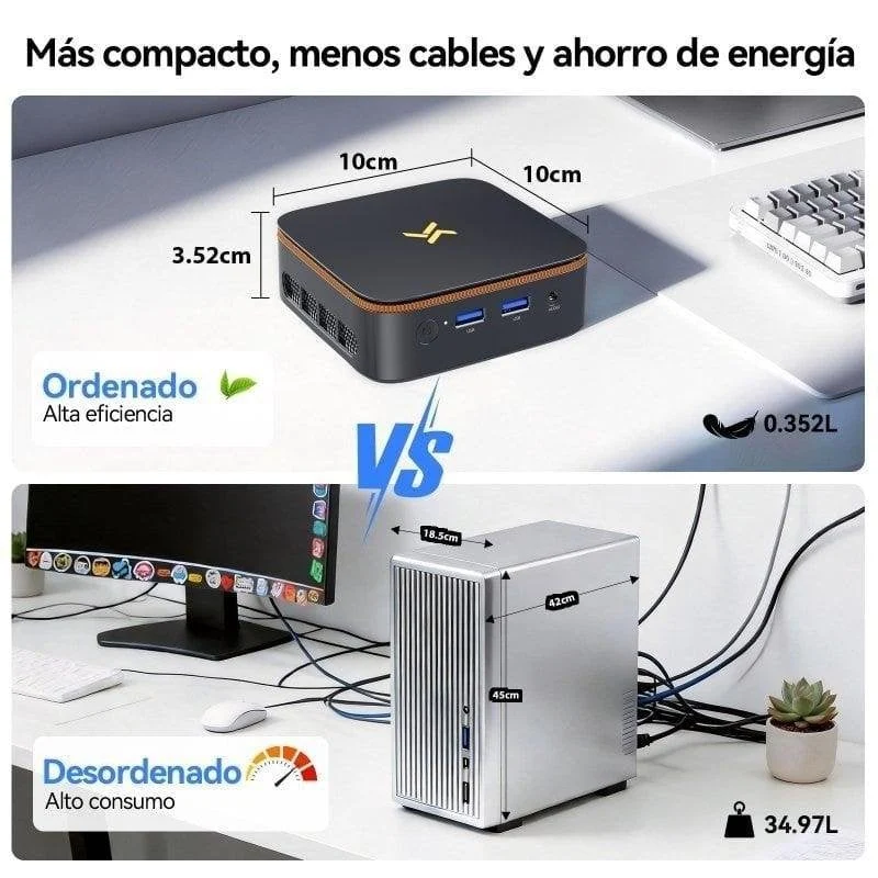 Mini PC Huidun H50 AMD Ryzen 3 3300U 16GB 512GB - vue 3