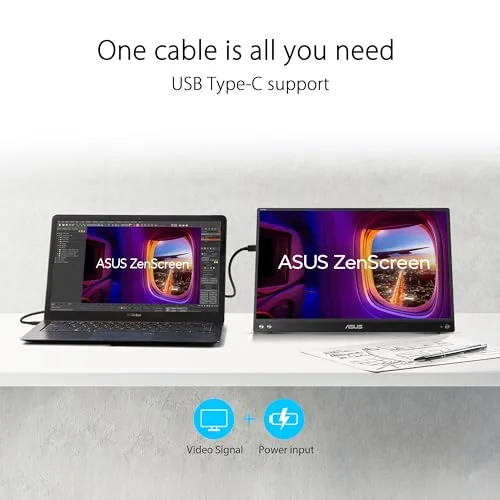 ASUS ZenScreen MB16AHV 15,6" Full HD IPS - vue 2
