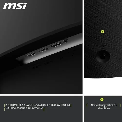 MSI MAG 32CQ6F 32" QHD 180 Hz Rapid VA - vue 6