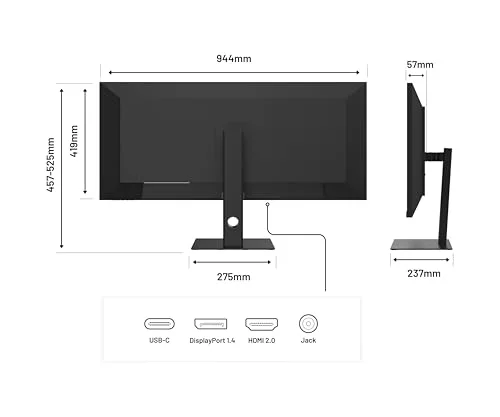 JAPANNEXT JN-IPS401UWQHD144-C90W 40" UWQHD 144Hz - vue 3