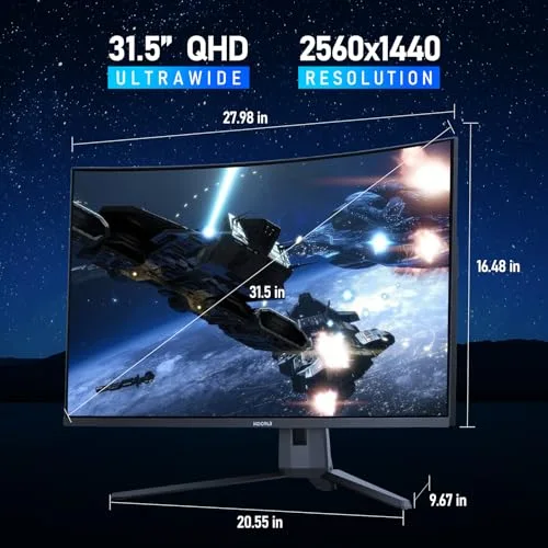 KOORUI GA01 31,5" QHD 170 Hz incurvé - vue 7