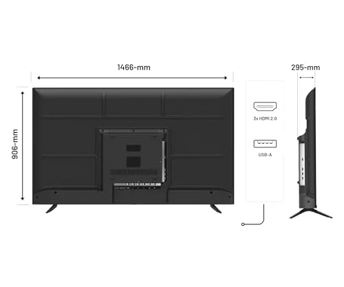 JAPANNEXT JN-IPS65U 65" 4K IPS HDR - vue 3
