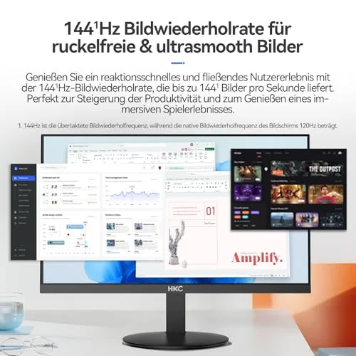 Ecran PC - HKC - 27 - FHD - 144Hz - Dalle IPS - 5ms - V2718S - vue 4