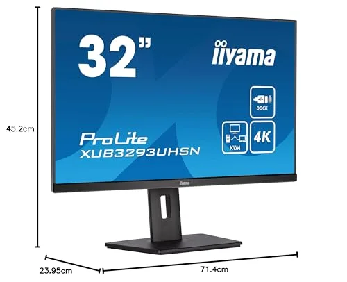 iiyama ProLite XUB3293UHSN-B5 32" 4K IPS 60 Hz - vue 8