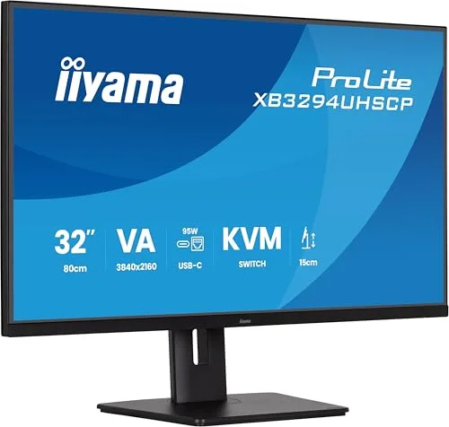iiyama ProLite XB3294UHSCP-B1 32" 4K VA USB-C - vue 3