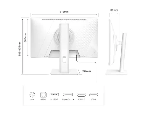 JAPANNEXT JN-i27QR-C65W-HSP-W 27" IPS WQHD Blanc - vue 3