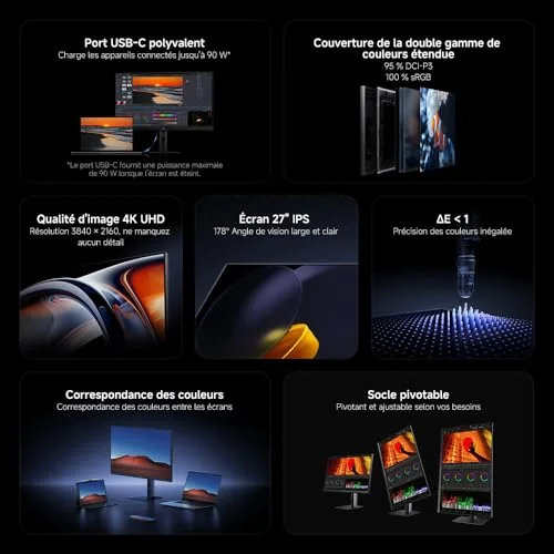Xiaomi A27Ui 27" 4K IPS 60 Hz - vue 2
