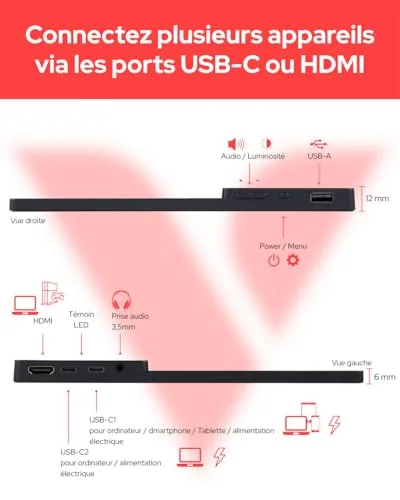 Verbatim PMT-15-4K 15,6" tactile 4K IPS - vue 3