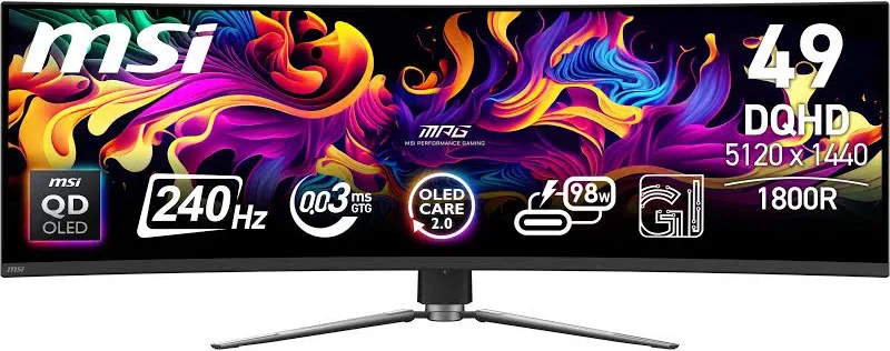 MSI MPG 491CQPX 49 pouces OLED - vue 1