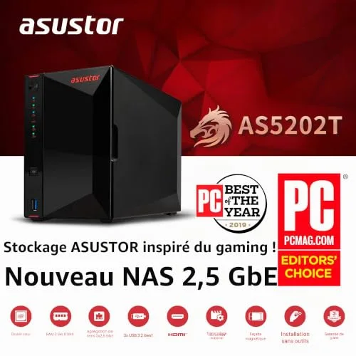 ASUSTOR Nimbustor 2 AS5202T - vue 3