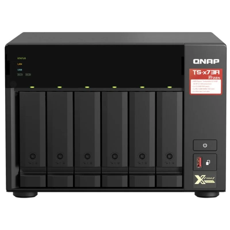 QNAP TS-673A NAS 6 baies 8Go - vue 1