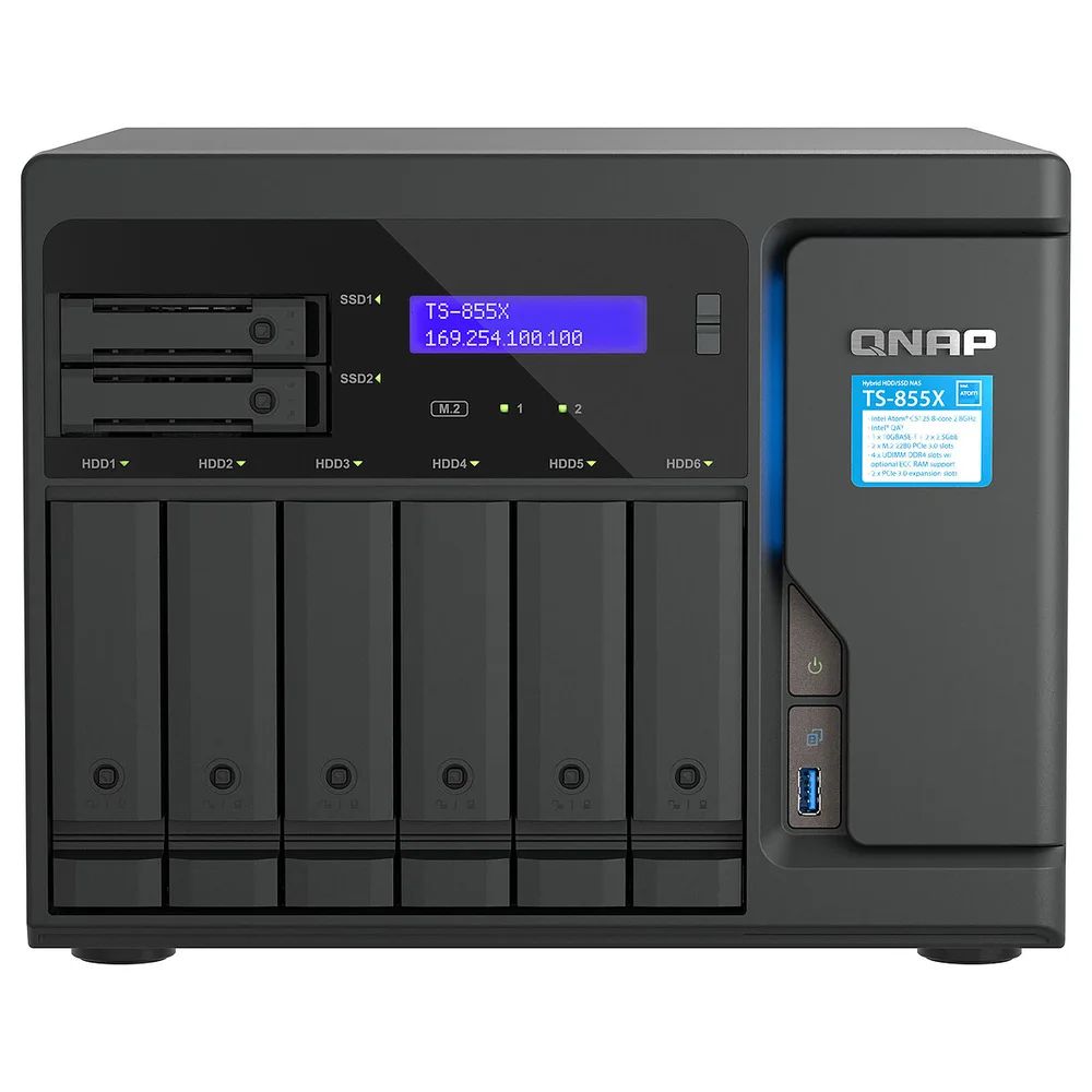 QNAP TS-855X-8G NAS 8 baies 10GbE