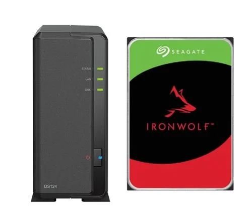 Serveur NAS Synology DS124 4To avec IronWolf