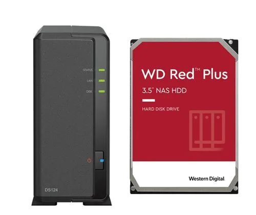 Serveur NAS Synology DS124 6To avec WD Red Plus