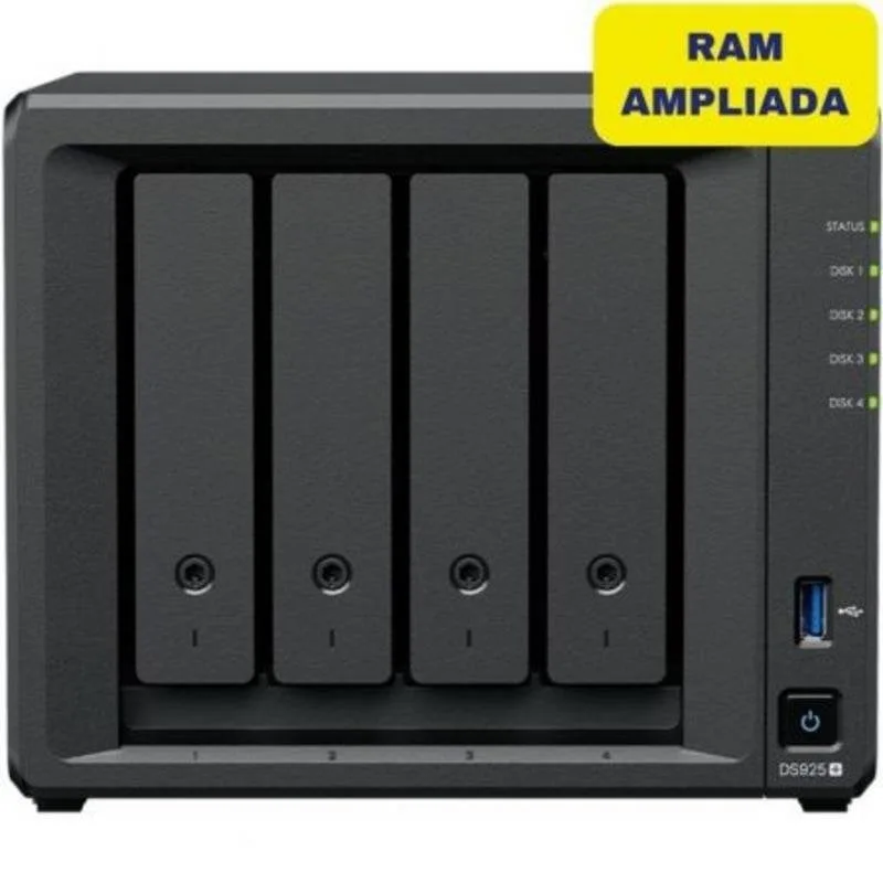 Serveur NAS Synology DS925+ (8Go RAM) + 4x4To - vue 4