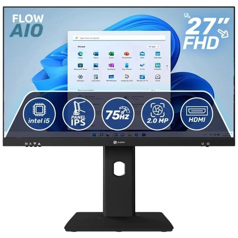 PC Tout-en-un Alurin Flow i5-12400 16Go 1To 27"