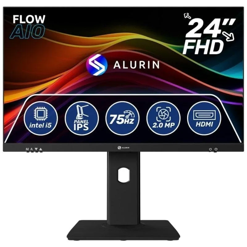 PC fixe PC Tout-en-un Alurin Flow i5-12400 16Go 500Go 24"