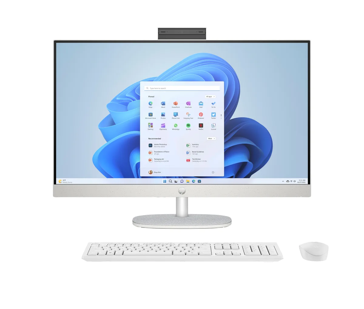 PC de bureau HP 27-cr0075nf Tout-en-un 27" FHD IPS Ryzen 5 7520U