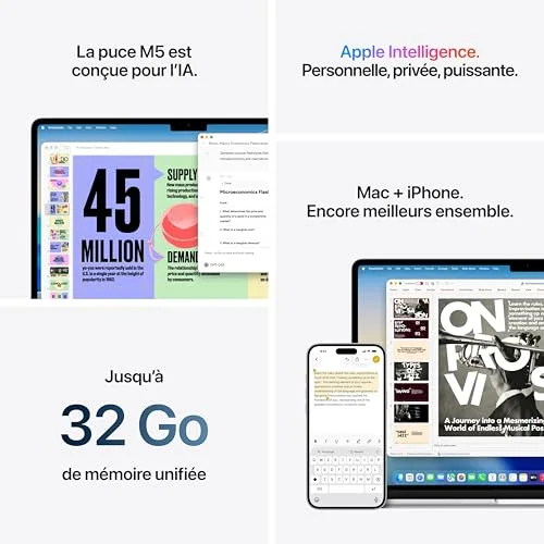 Apple MacBook Air 15" M5 24 Go 1 To - vue 5