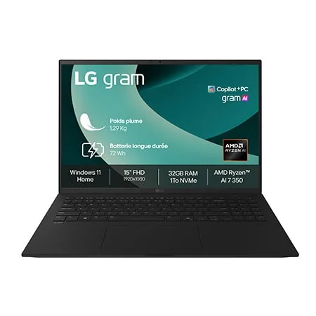 LG gram 15Z80T-G.AU88F Ryzen AI 5 340, 16 Go, 512 Go