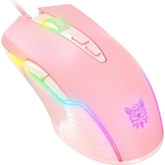 ONIKUMA CW905 Souris gaming filaire RGB 6400 DPI rose