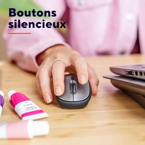 Trust Yuki Souris sans Fil Silencieuse Compacte avec Pile Ambidextre 1600 DPI Récepteur USB Compatible Ordinateur - vue 3