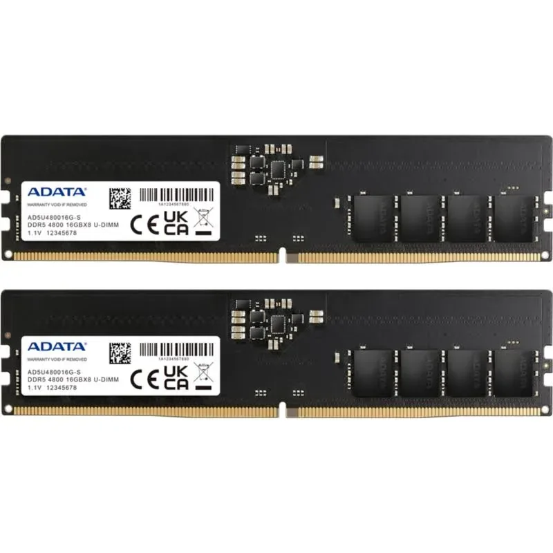 ADATA AD5U480016G-DT 32 Go Kit 2x16Go DDR5 4800 MHz ECC - vue principale