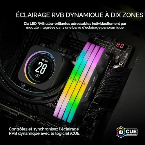 Corsair 48 Go Kit 2x24Go DDR5 5200 MHz - vue 4