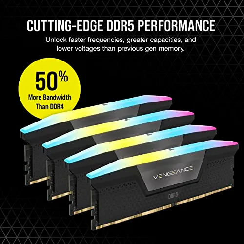 Corsair 64 Go Kit 4x16Go DDR5 6200 MHz - vue 3