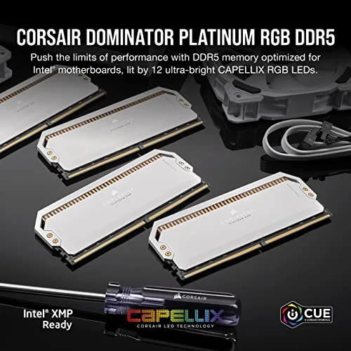 Corsair Dominator Platinum RGB 64 Go Kit 2x32Go DDR5 5600 MHz - vue 2