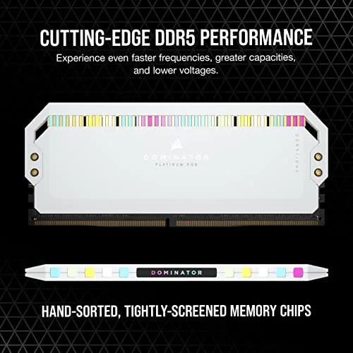 Corsair Dominator Platinum RGB 64 Go Kit 2x32Go DDR5 5600 MHz - vue 3