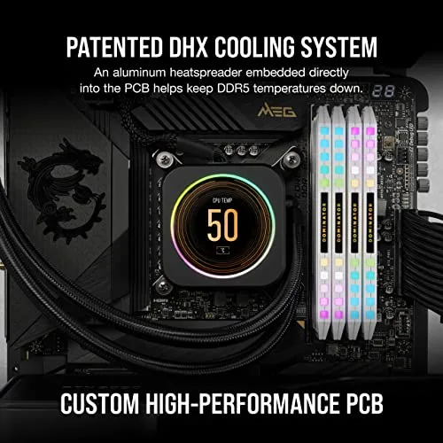 Corsair Dominator Platinum RGB 64 Go Kit 2x32Go DDR5 5600 MHz - vue 5