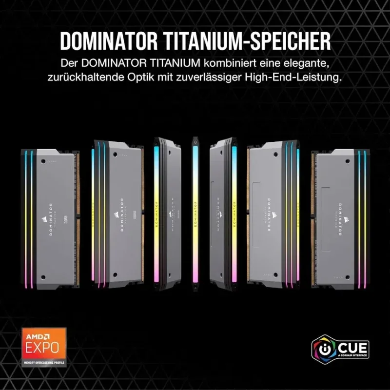 Corsair Dominator Titanium 64 Go Kit 2x32Go DDR5 6000 MHz - vue 3