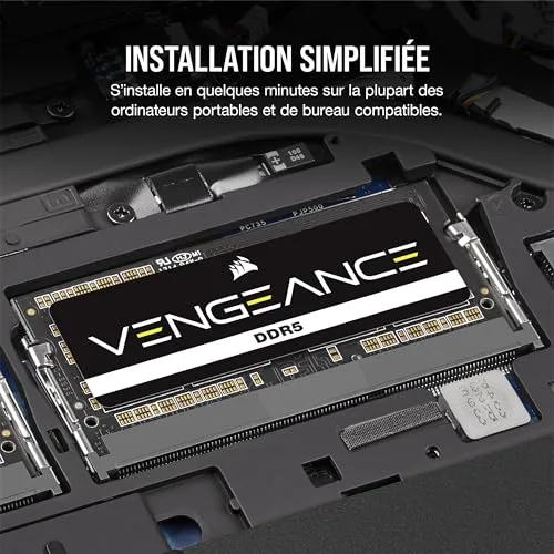 Corsair Vengeance 16 Go DDR5 5200 MHz - vue 4