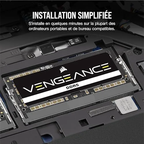Corsair Vengeance 64 Go Kit 2x32Go DDR5 5600 MHz - vue 5