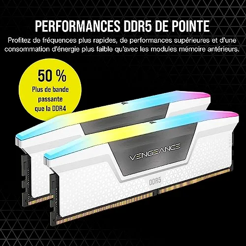 Corsair Vengeance DDR5 32 Go Kit 2x16Go 6400 MHz - vue 3