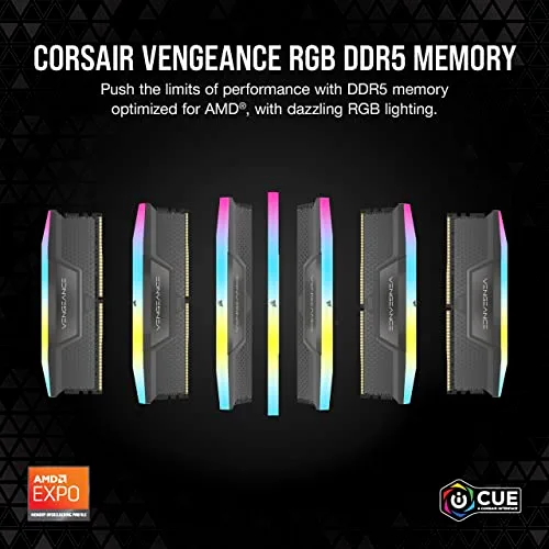 Corsair Vengeance RGB 32 Go Kit 2x16Go DDR5 5200 MHz - vue 2