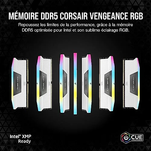 Corsair Vengeance RGB 32 Go Kit 2x16Go DDR5 6000 MHz - vue 2