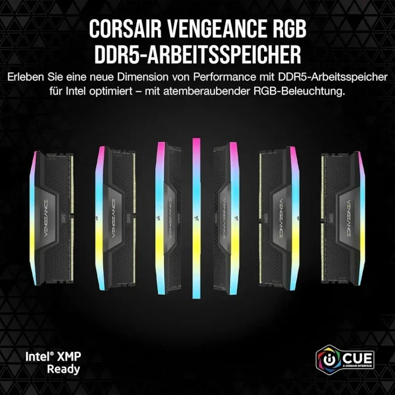 Corsair Vengeance RGB 32 Go Kit 2x16Go DDR5 6200 MHz RGB - vue 3