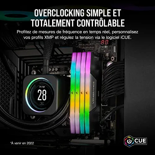 Corsair Vengeance RGB 64 Go Kit 2x32Go DDR5 6600 MHz - vue 5