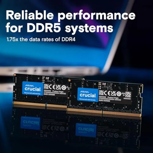 Crucial 32 Go Kit 2x16Go DDR5 4800 MHz - vue 2