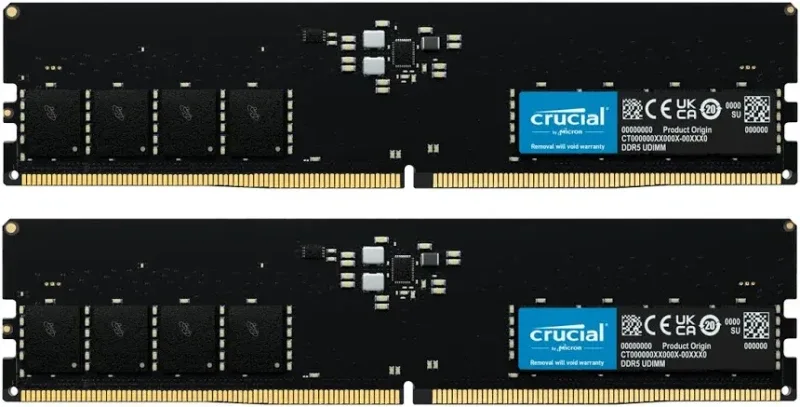 Crucial 32 Go Kit 2x16Go DDR5 5600 MHz - vue 2