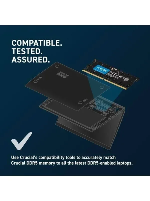 Crucial 32 Go Kit 2x16Go DDR5 5600 MHz - vue 5