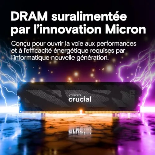 Crucial 32 Go Kit 2x16Go DDR5 6400 MHz - vue 6