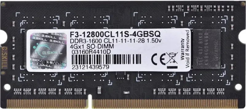 G.Skill 4 Go DDR3 1600 MHz