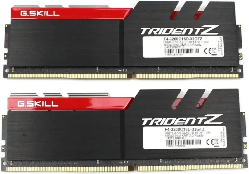 G.Skill Trident Z 32 Go Kit 2x16Go DDR4 3200 MHz - vue 4