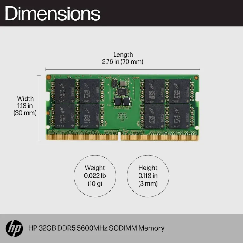 HP 32 Go DDR5 5600 MHz - vue 2