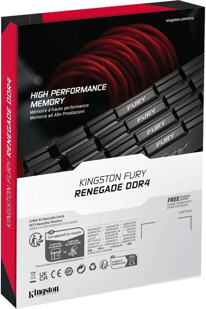 Kingston Fury 16 Go Kit 2x8Go DDR4 3200 MHz - vue 3
