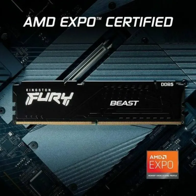 Kingston Fury Beast 32 Go Kit 2x16Go DDR5 5600 MHz - vue 2