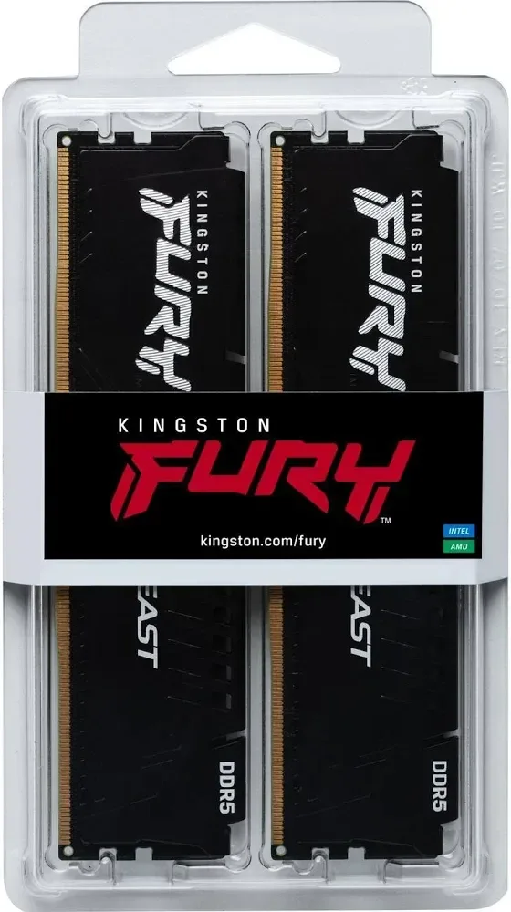 Kingston Fury Beast 64 Go Kit 2x32Go DDR5 5600 MHz - vue 5